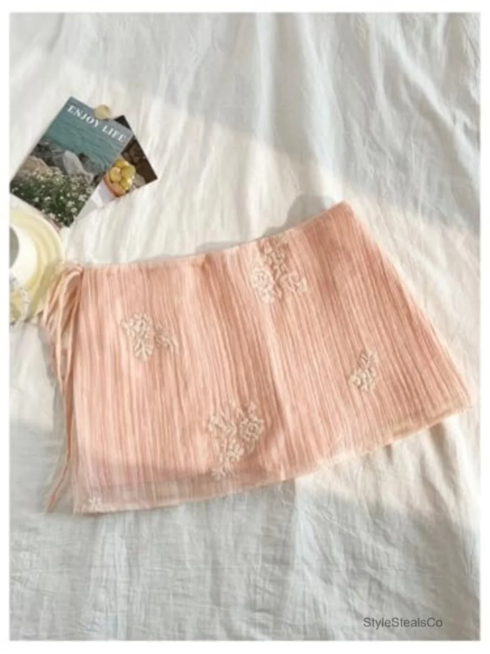 Pleated Mini Skirt Low Rise Built in Shorts Y2K Summer Micro Skirt